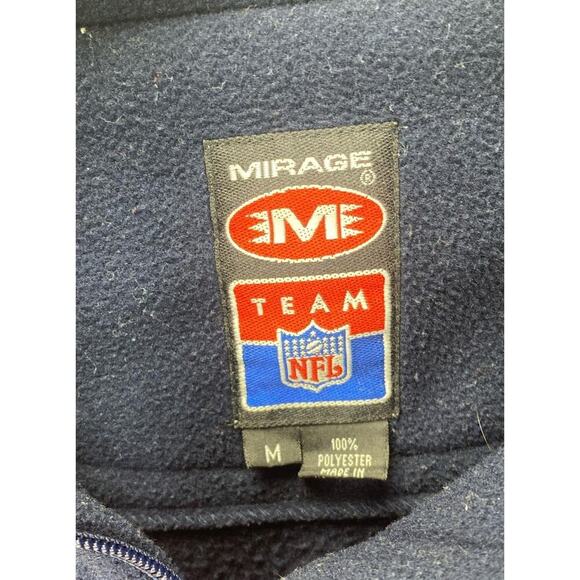 Vintage Chicago Bears Fleece Pullover - Men's Medium NFL Team Navy & Orange - Picture 3 of 3